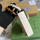 1:1 Replica Gucci Bamboo Mini Handbag White For Women, Women's Bags 6.2in/16cm GG 702106 UZY0T 9022