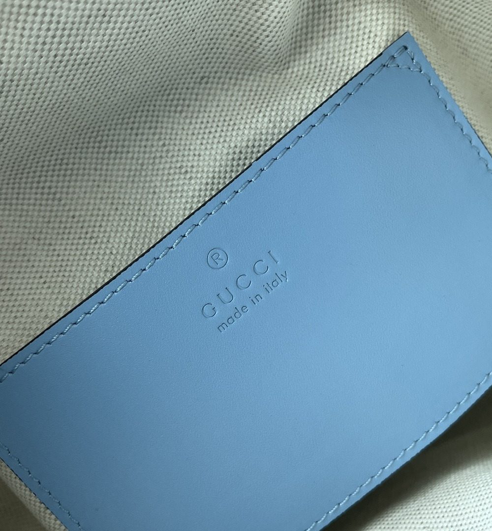 1:1 Replica Gucci Bamboo Small Backpack Blue For Women, Women's Bags 8.6in/22cm GG ‎‎702101 UZY0T 4338