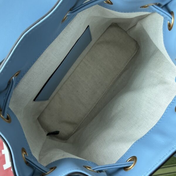 1:1 Replica Gucci Bamboo Small Backpack Blue For Women, Women's Bags 8.6in/22cm GG ‎‎702101 UZY0T 4338