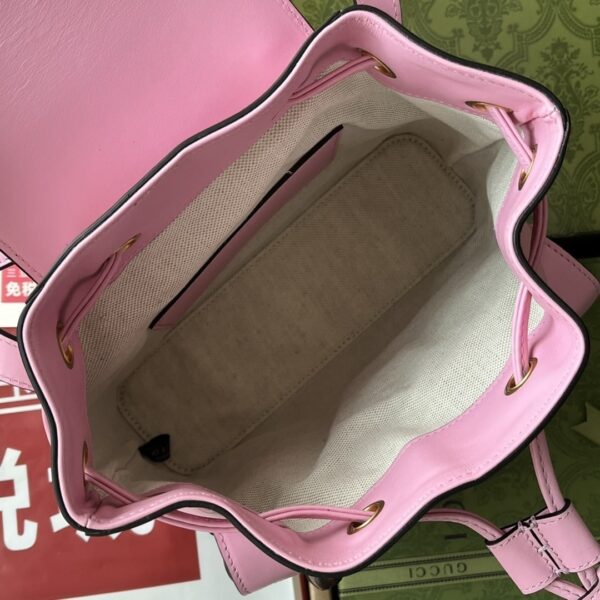 1:1 Replica Gucci Bamboo Small Backpack Pink For Women, Women's Bags 8.6in/22cm GG ‎‎702101 UZY0T 5814