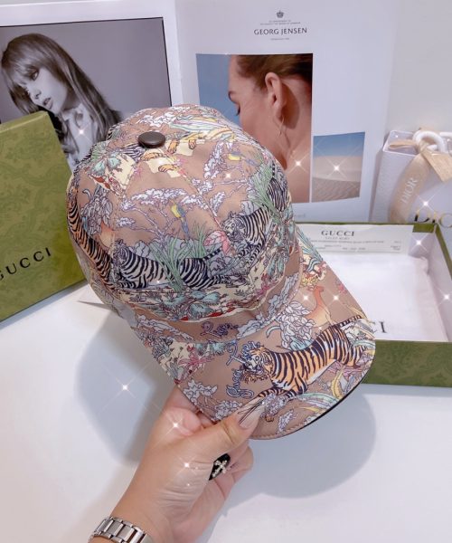 Gucci Baseball Hat With Tiger Pink GG Hat
