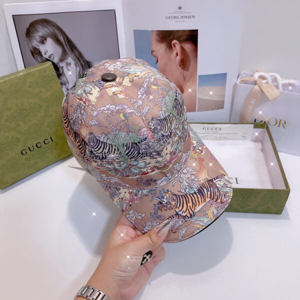 Gucci Baseball Hat With Tiger Pink GG Hat