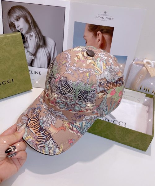 Gucci Baseball Hat With Tiger Pink GG Hat