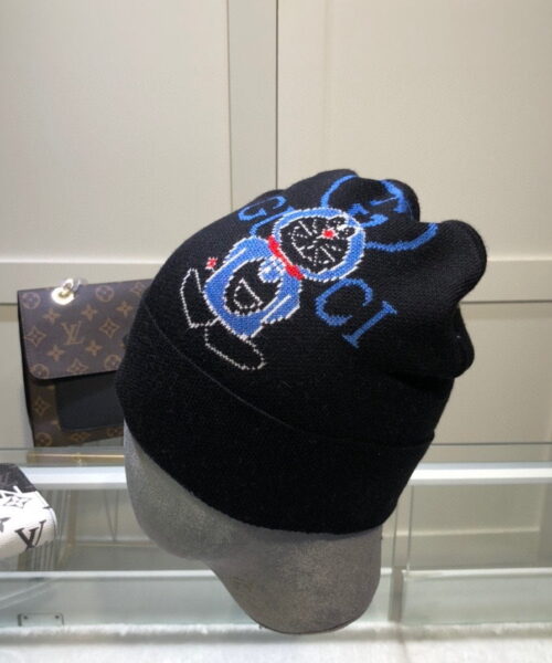 Gucci Beanie Cashmere In Black
