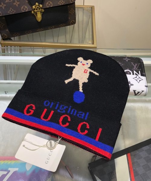 Gucci Beanie Cashmere In Black