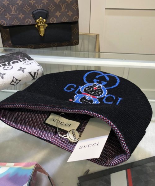 Gucci Beanie Cashmere In Black