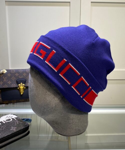 Gucci Beanie Cashmere In Blue