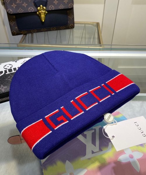 Gucci Beanie Cashmere In Blue