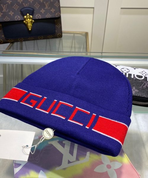Gucci Beanie Cashmere In Blue