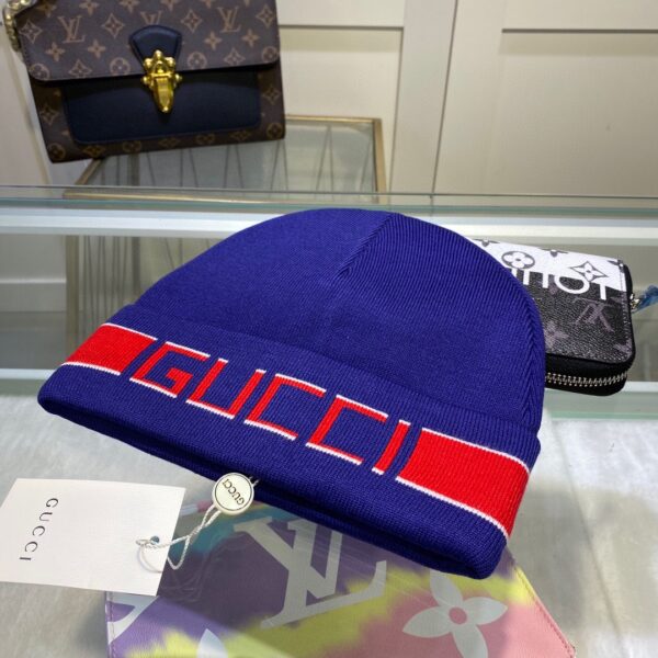 Gucci Beanie Cashmere In Blue