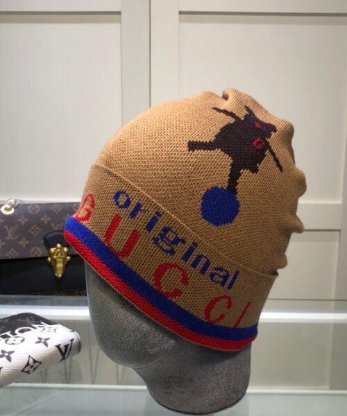 Gucci Beanie Cashmere In Brown