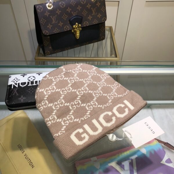 Gucci Beanie Cashmere In Brown
