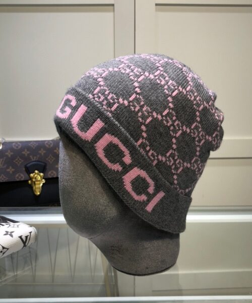 Gucci Beanie Cashmere In Grey
