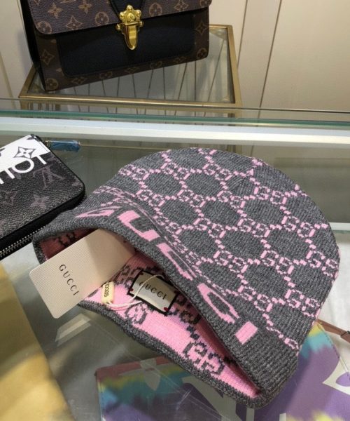 Gucci Beanie Cashmere In Grey