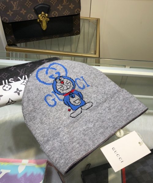 Gucci Beanie Cashmere In Grey