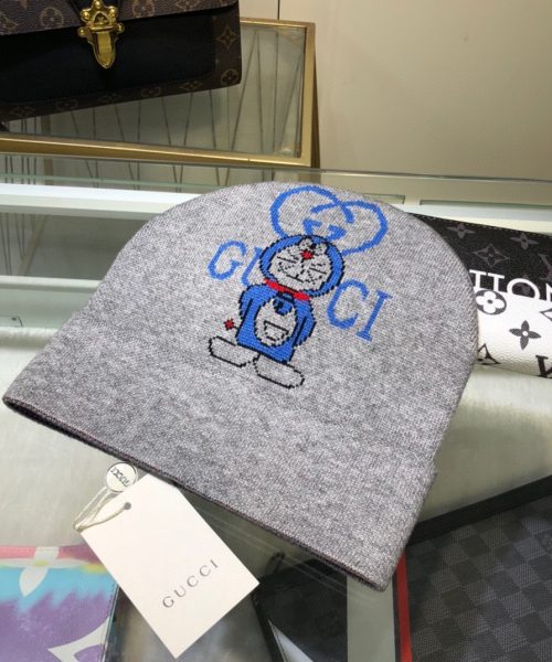 Gucci Beanie Cashmere In Grey