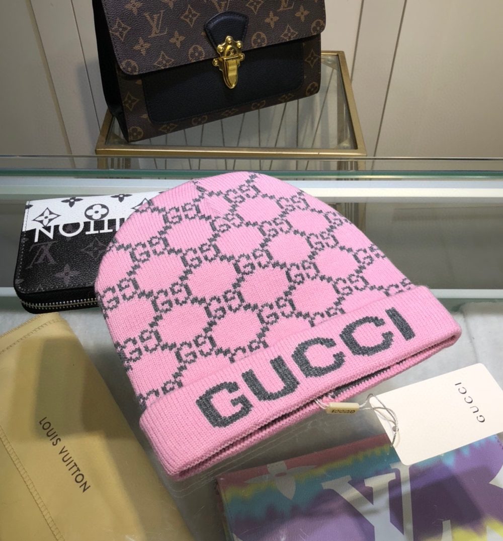 Gucci Beanie Cashmere In Pink
