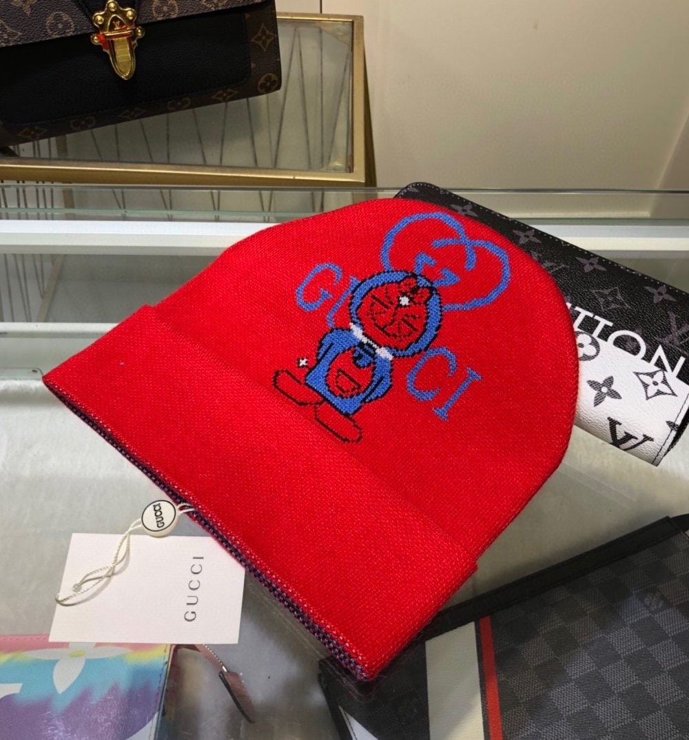 Gucci Beanie Cashmere In Red