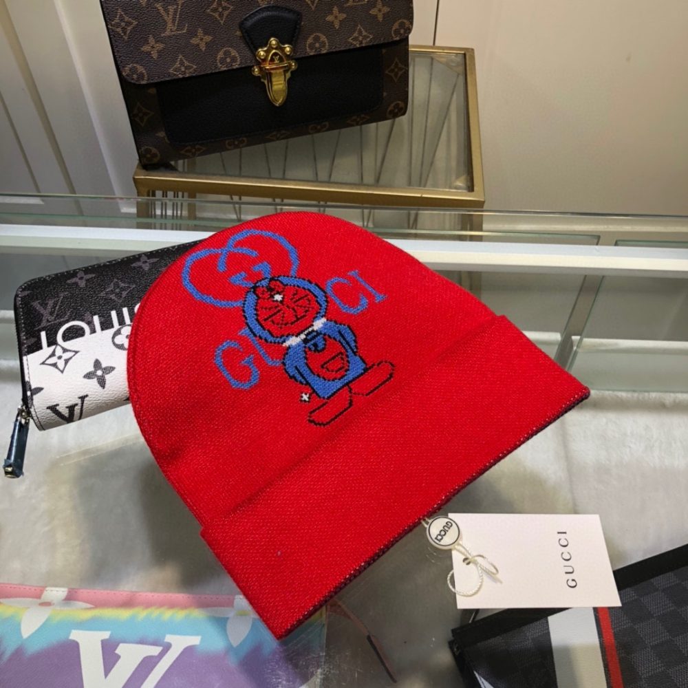 Gucci Beanie Cashmere In Red - Image 2