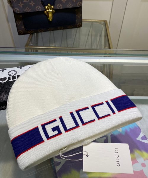 Gucci Beanie Cashmere In White