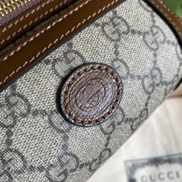 1:1 Replica Gucci Belt Bag With Interlocking G Beige And Ebony GG Supreme Canvas For Women 9in/23cm 682933 92THG 8563