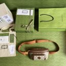 1:1 Replica Gucci Belt Bag With Interlocking G Beige And Ebony GG Supreme Canvas For Women 9in/23cm 682933 92THG 8563