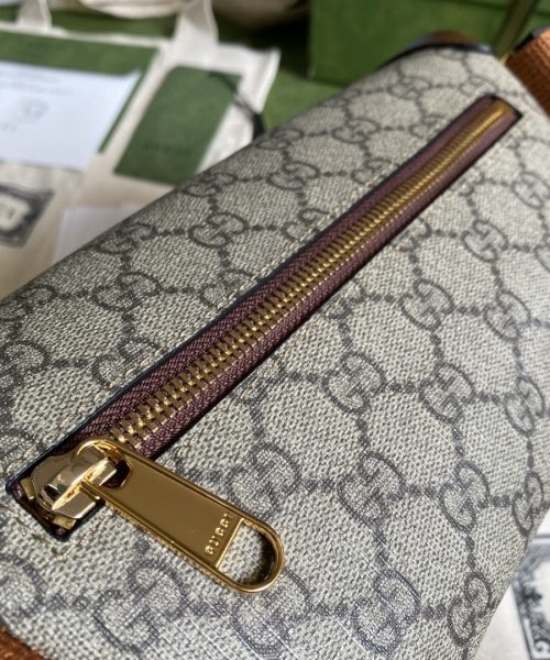 1:1 Replica Gucci Belt Bag With Interlocking G Beige And Ebony GG Supreme Canvas For Women 9in/23cm 682933 92THG 8563