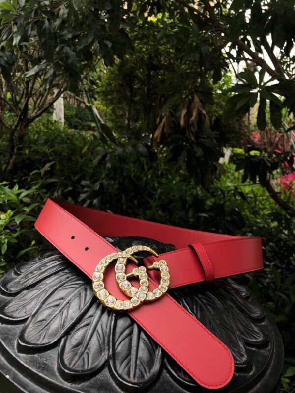 1:1 Replica Gucci Belt Beaded Double G Red GG, Women Belt ‎453260