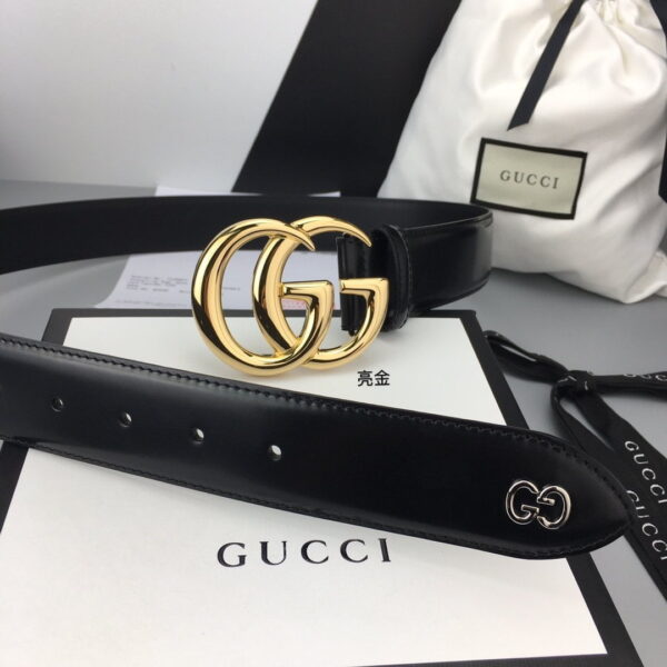 1:1 Replica Gucci Belt With Double G Buckle Black For Women, Women Belt