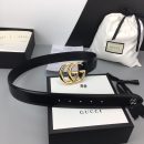 1:1 Replica Gucci Belt With Double G Buckle Black For Women, Women Belt
