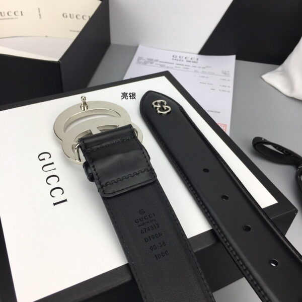 1:1 Replica Gucci Belt With Double G Buckle Black For Women, Women Belt