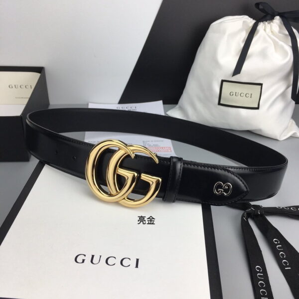1:1 Replica Gucci Belt With Double G Buckle Black For Women, Women Belt