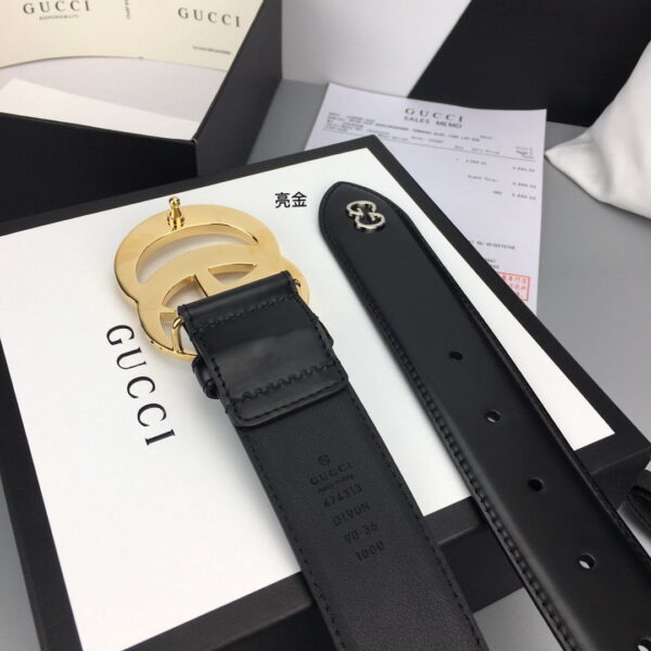 1:1 Replica Gucci Belt With Double G Buckle Black For Women, Women Belt