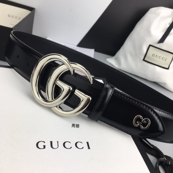 1:1 Replica Gucci Belt With Double G Buckle Black For Women, Women Belt