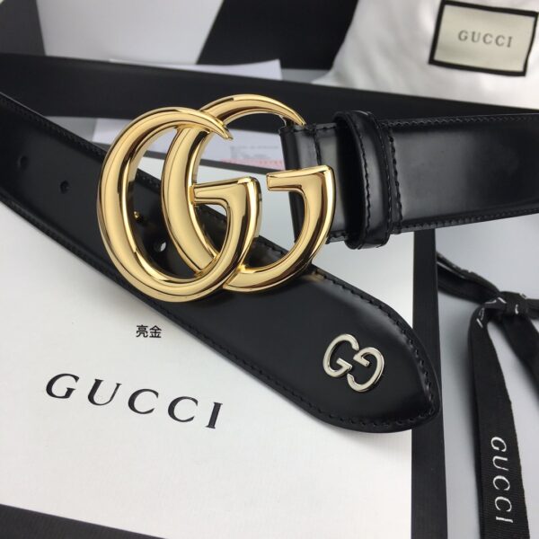 1:1 Replica Gucci Belt With Double G Buckle Black For Women, Women Belt