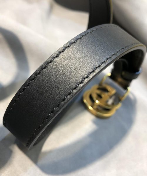 1:1 Replica Gucci Belt With Double G Buckle Black GG, Women Belt ‎414516 AP00T 1000
