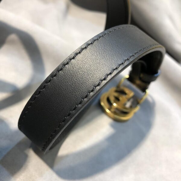 1:1 Replica Gucci Belt With Double G Buckle Black GG, Women Belt ‎414516 AP00T 1000