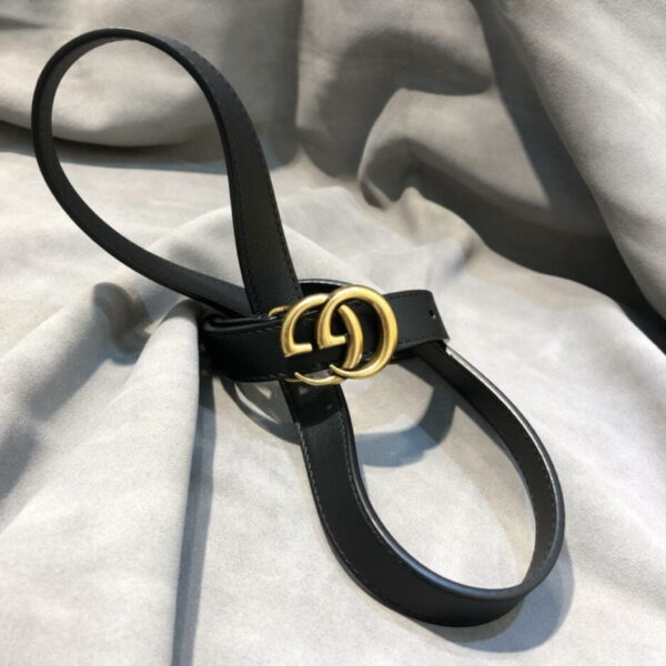 1:1 Replica Gucci Belt With Double G Buckle Black GG, Women Belt ‎414516 AP00T 1000