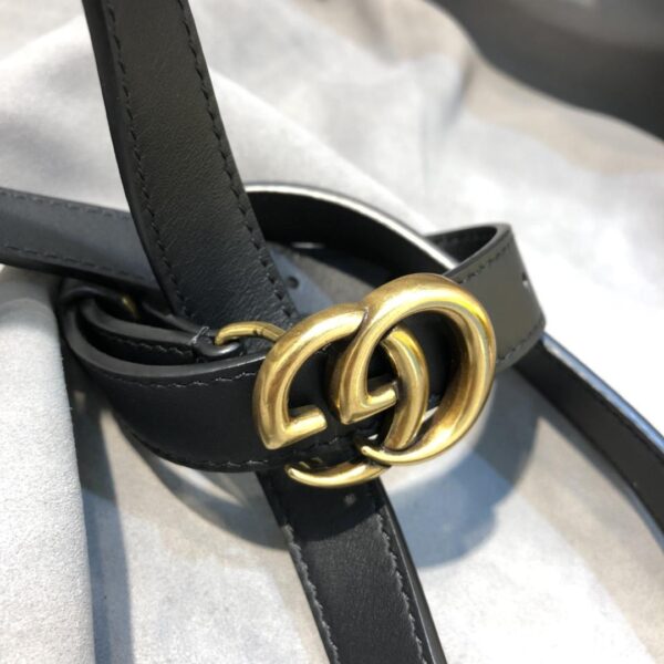 1:1 Replica Gucci Belt With Double G Buckle Black GG, Women Belt ‎414516 AP00T 1000