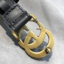 1:1 Replica Gucci Belt With Double G Buckle Black GG, Women Belt ‎414516 AP00T 1000