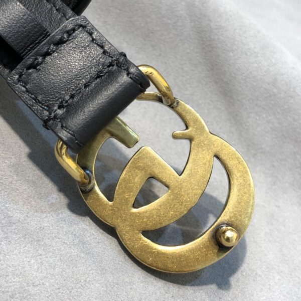 1:1 Replica Gucci Belt With Double G Buckle Black GG, Women Belt ‎414516 AP00T 1000