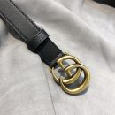 1:1 Replica Gucci Belt With Double G Buckle Black GG, Women Belt ‎414516 AP00T 1000