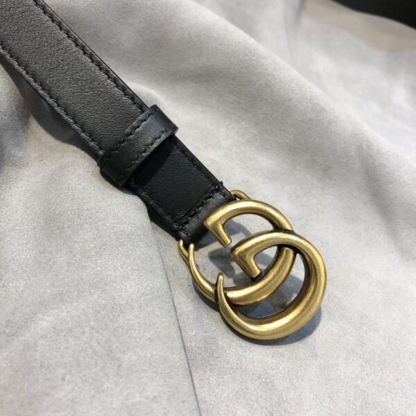 1:1 Replica Gucci Belt With Double G Buckle Black GG, Women Belt ‎414516 AP00T 1000