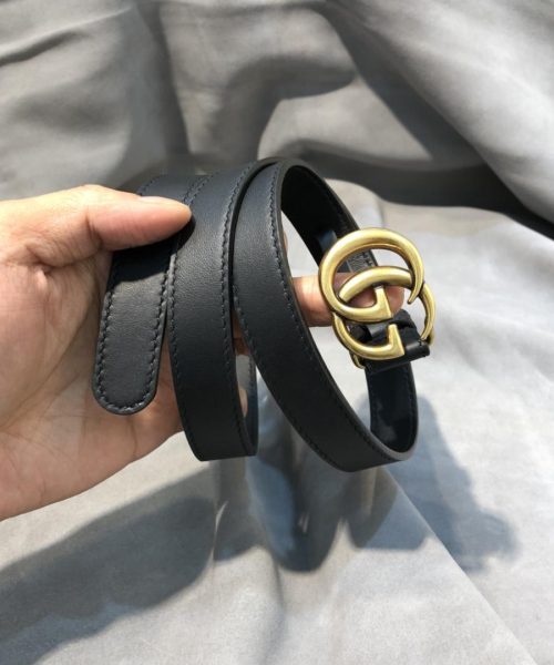 1:1 Replica Gucci Belt With Double G Buckle Black GG, Women Belt ‎414516 AP00T 1000