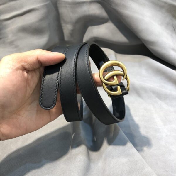 1:1 Replica Gucci Belt With Double G Buckle Black GG, Women Belt ‎414516 AP00T 1000