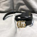 1:1 Replica Gucci Belt With Double G Buckle Black GG, Women Belt ‎414516 AP00T 1000