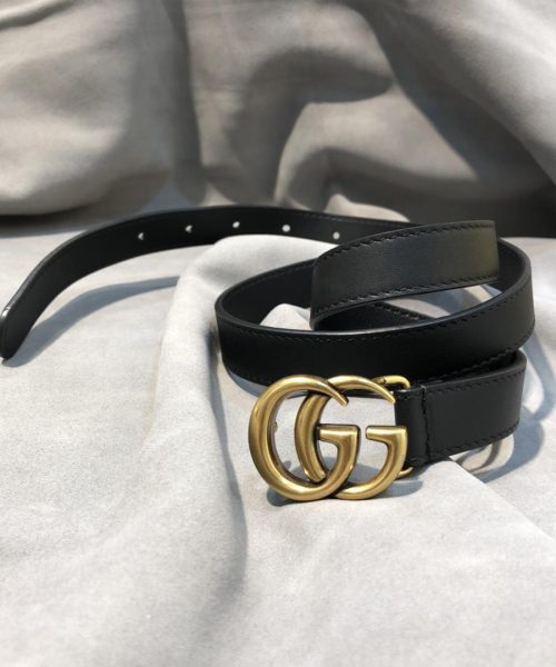 1:1 Replica Gucci Belt With Double G Buckle Black GG, Women Belt ‎414516 AP00T 1000