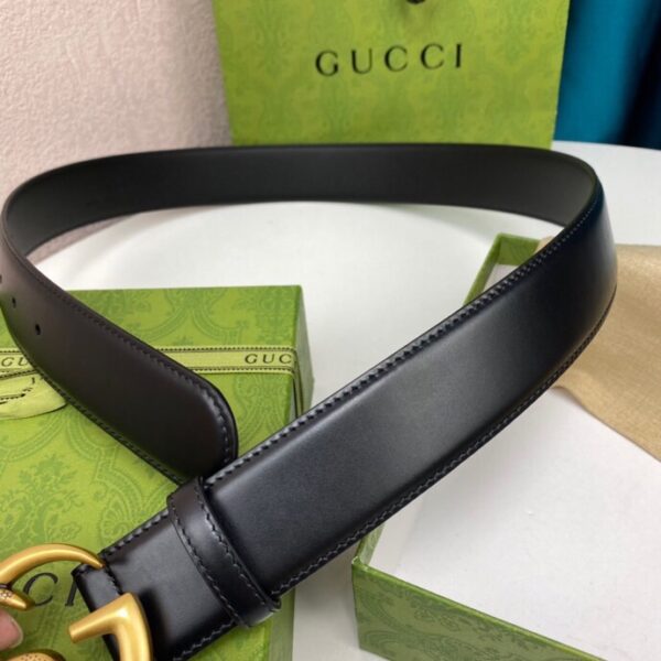 1:1 Replica Gucci Belt With Double G Snake Black For Women, Women Belt 458949 CVE0T 1000