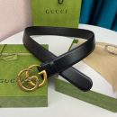 1:1 Replica Gucci Belt With Double G Snake Black For Women, Women Belt 458949 CVE0T 1000