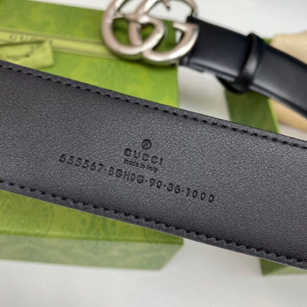 1:1 Replica Gucci Belt With Double G Snake Black For Women, Women Belt